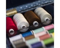 Korbond 1000m Polyester Naaigaren - Hand en Machine Naaigaren (Crème) - ShopVlot