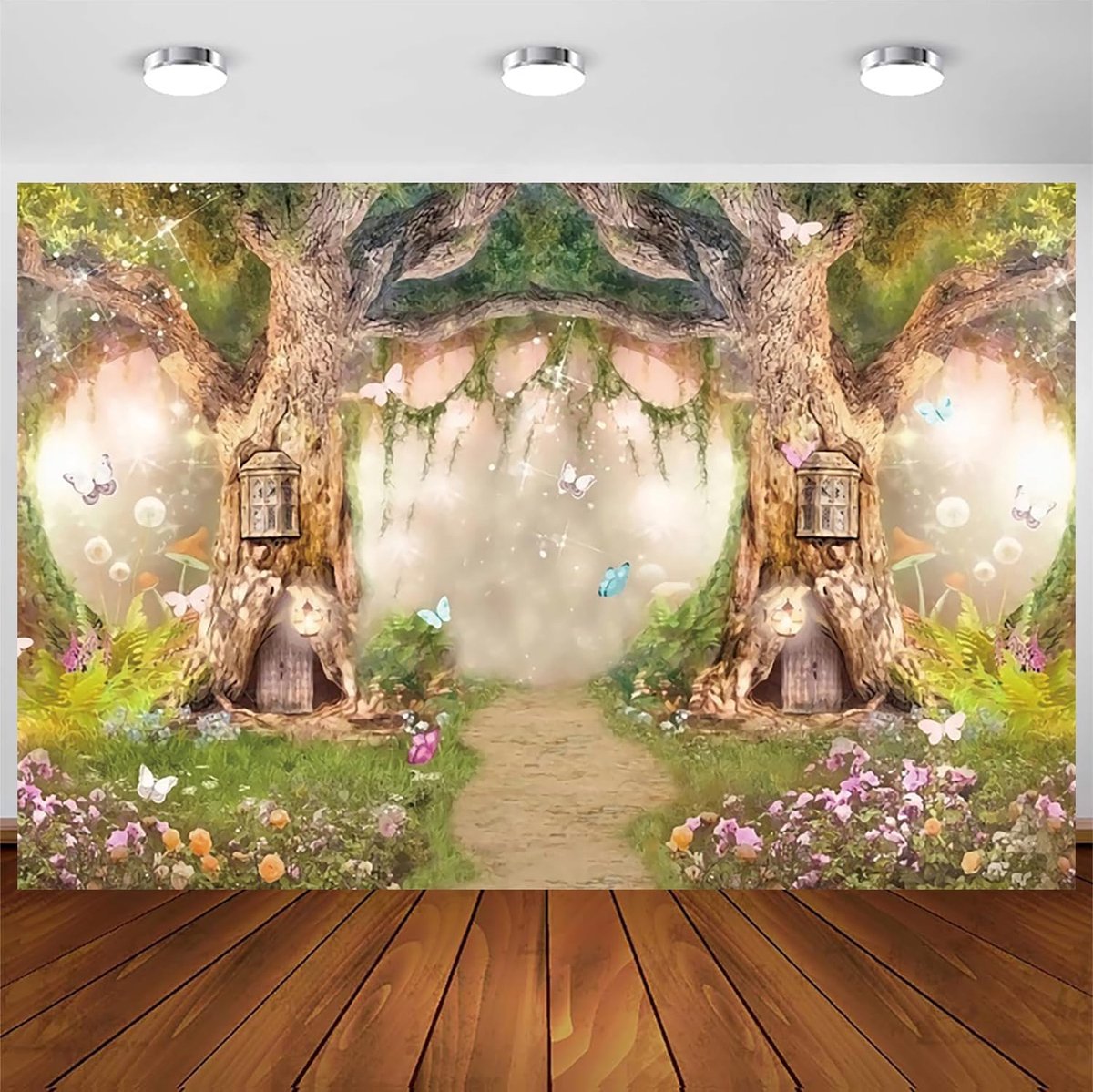 Enchanted Forest Background Garden Fairy Wonderland Forest Photography Background Wedding Baby Shower Birthday Party - ShopVlot