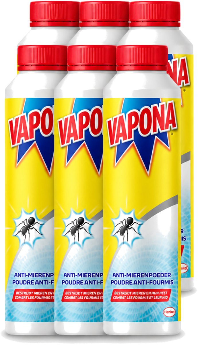 6 x Vapona - Anti Mierenpoeder - Effectief Tegen Hele Kolonie - 150g - Voordeelverpakking - 6 stuks