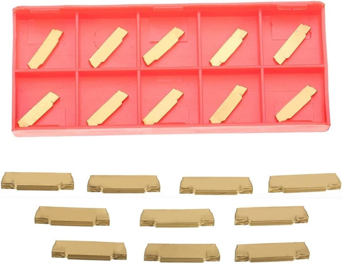 10 Stuks MGMN200-G 2mm Brede Hardmetaal Inserts voor MGEHR/MGIVR Sleuf- en Groefsnijders