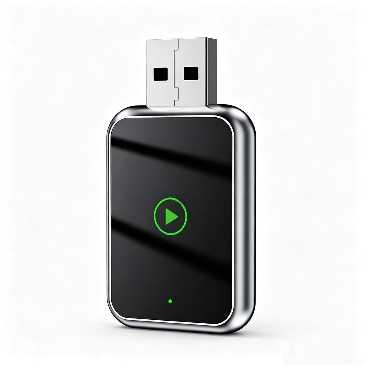 VONKELIOS® (zilverkleurig)2-in-1 draadloze CarPlay- en Android Auto-adapter, zet bekabelde CarPlay om naar draadloos, plug-and-play-autodock