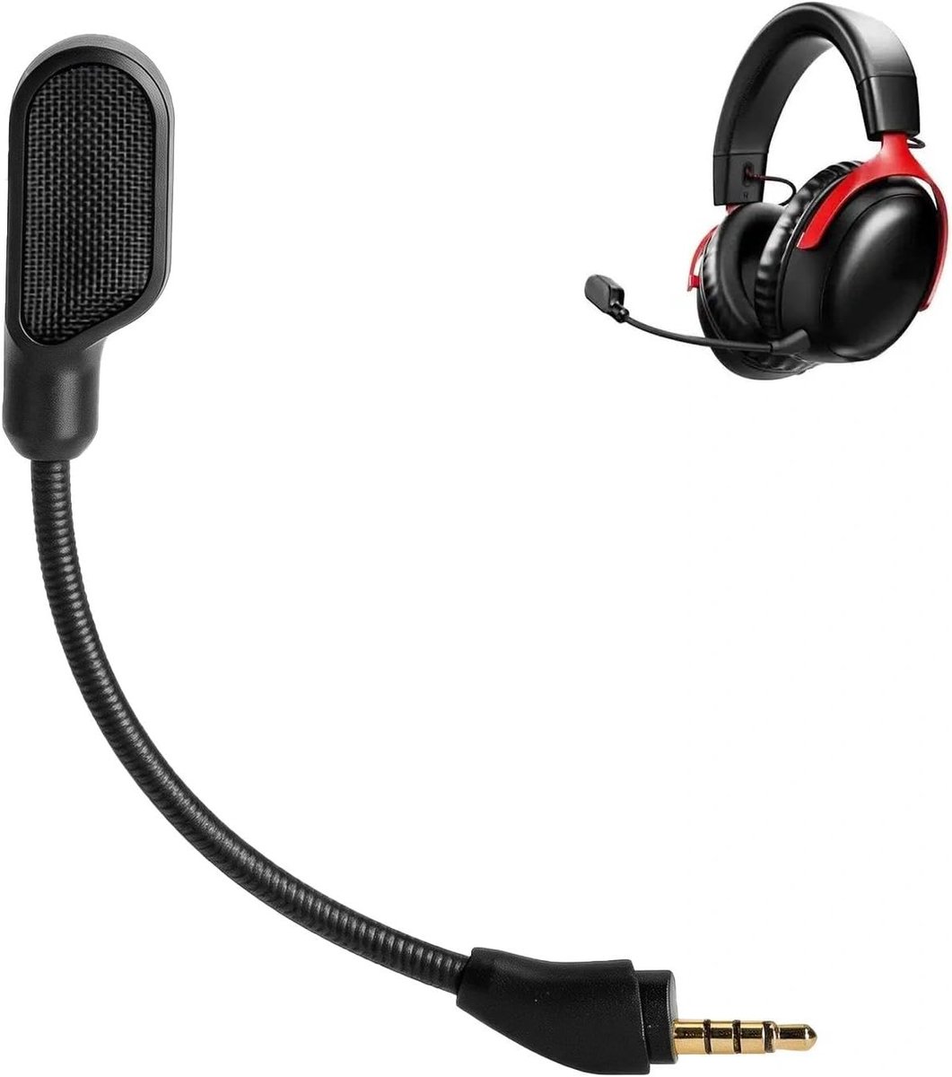 Vervangende Microfoon Headset voor Gaming, Flexibele Boom Microfoon met 3.5mm Plug, Duidelijke Stemcommunicatie voor Cloud II en Cloud III Compatibiliteit