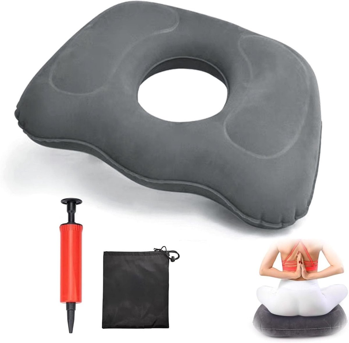 Orthopedisch Kussen voor Coccyx Pijn, Donut Kussen voor Aambeien, Zitkussen voor Stoelen en Auto's, Verlicht Druk en Ongemak