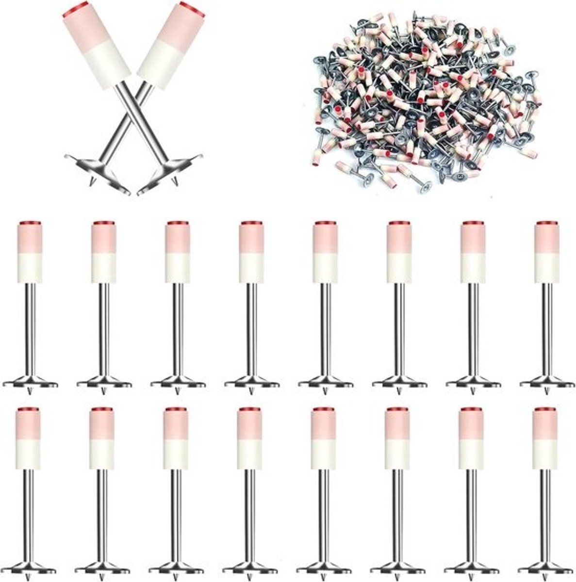 Kleine betonnagels - voor plafondbevestiging - 50 stuks - stalen nagels