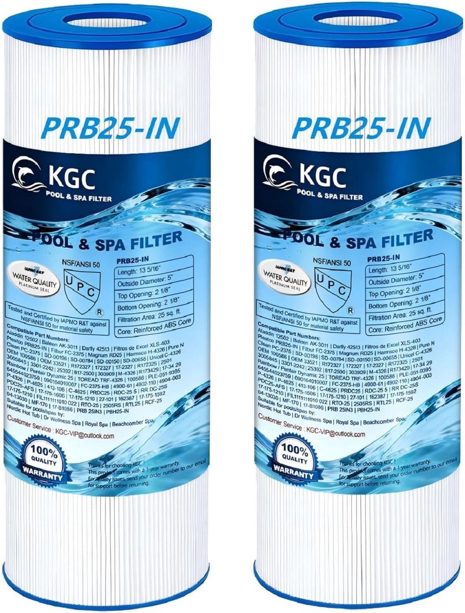 KGC PRB25-IN Spa filterpatroon (2 stuks) - ShopVlot