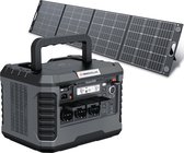 HEKO Solar Master 2000 + Unfold 200 - Powerstation met Zonnepaneel - 2000W (4000W piek) - 1799wh Capaciteit - 200 Wp Zonnepaneel - Draagbaar - Generator - Voor Noodpakket, Stroomuitval, Kamperen en Outdoor