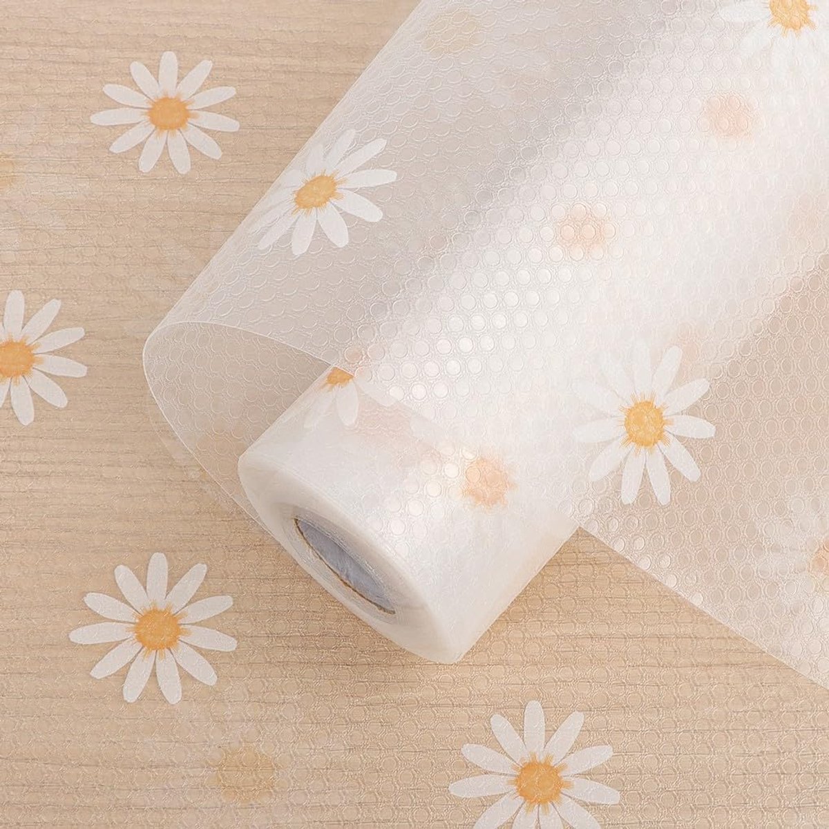 Arthome 30 x 1000 cm Non-Adhesive Oil Resistant Non-Slip Kitchen Rack EVA Plastic for Refrigerator Daisy - ShopVlot