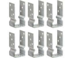 vidaXL - Grondankers - 6 - st - 7x6x15 - cm - gegalvaniseerd - staal - zilverkleurig