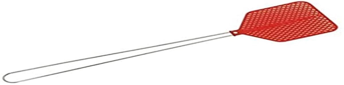 Lamapla 8011887000030 Vliegenmepper met ijzeren handvat, 42,5 x 10 x 0,6 cm, kunststof, rood - ShopVlot