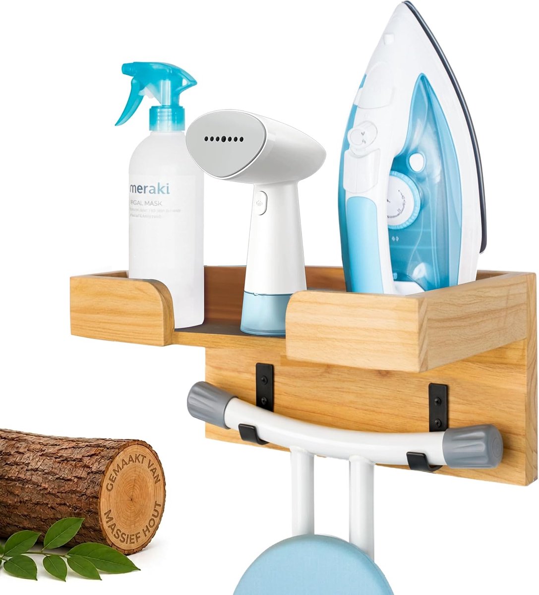 Tapeera Ironing Board Holder Wall Mount Washroom Organization Storage - ShopVlot