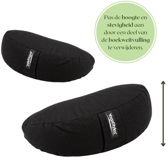 YogaStyles Meditatiekussen Organic Moon Zwart van YogaStyles — afbeelding 3