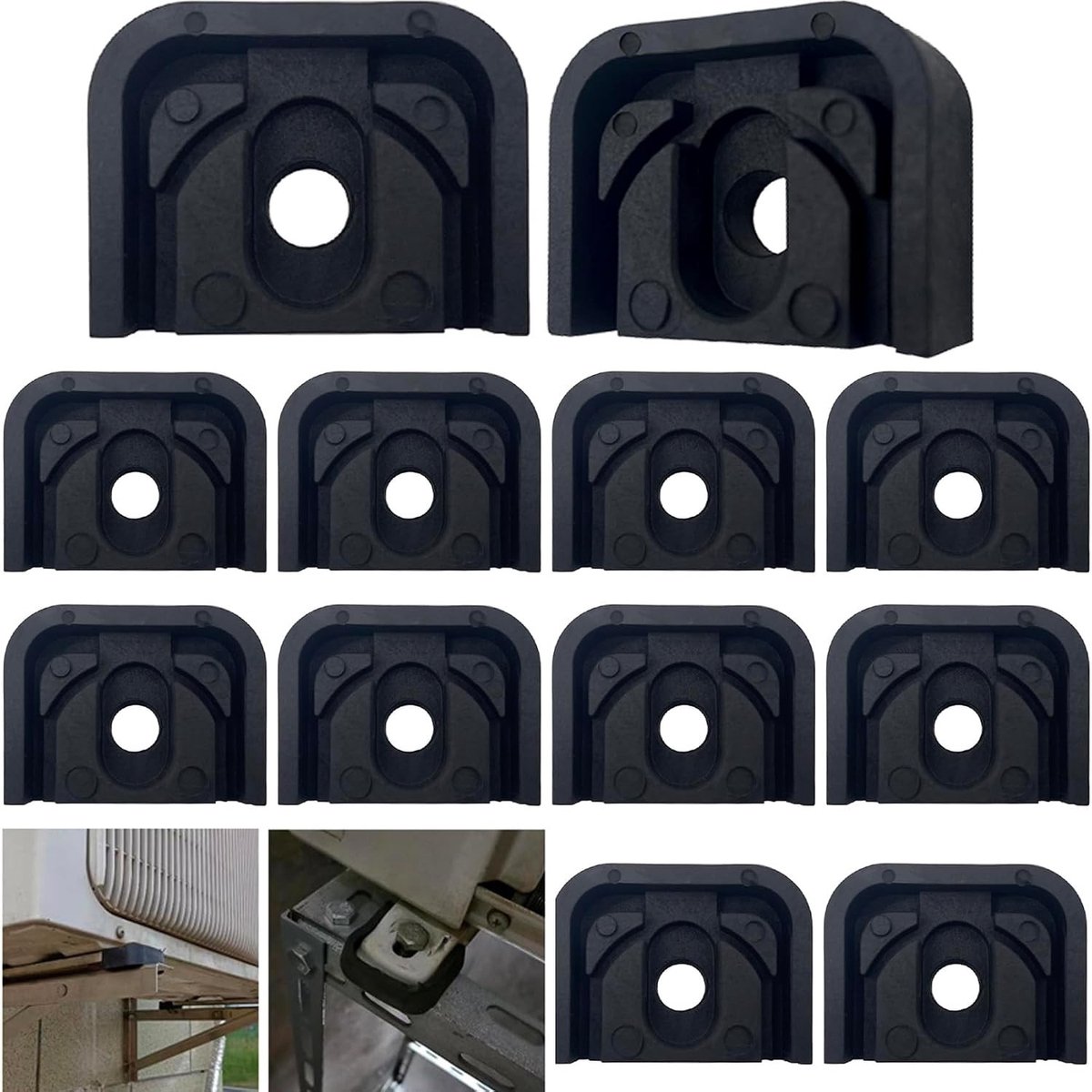 Vibratiedempers voor Airconditioning - 12 Stuks Rubber Pads voor Geluidsreductie en Schokabsorptie