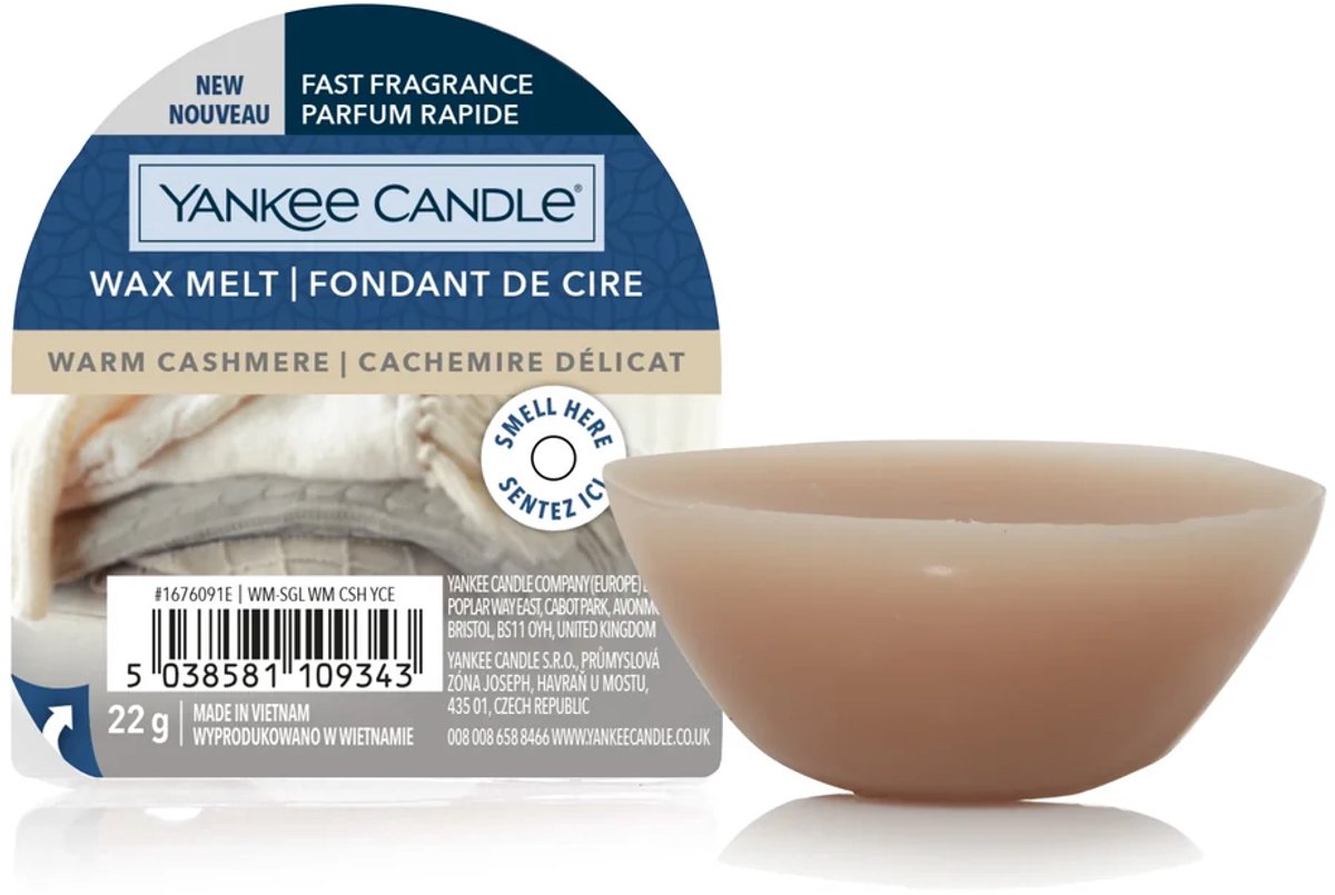 Yankee Candle Warm Cashmere - Wax Melt - 8 branduren Bruin