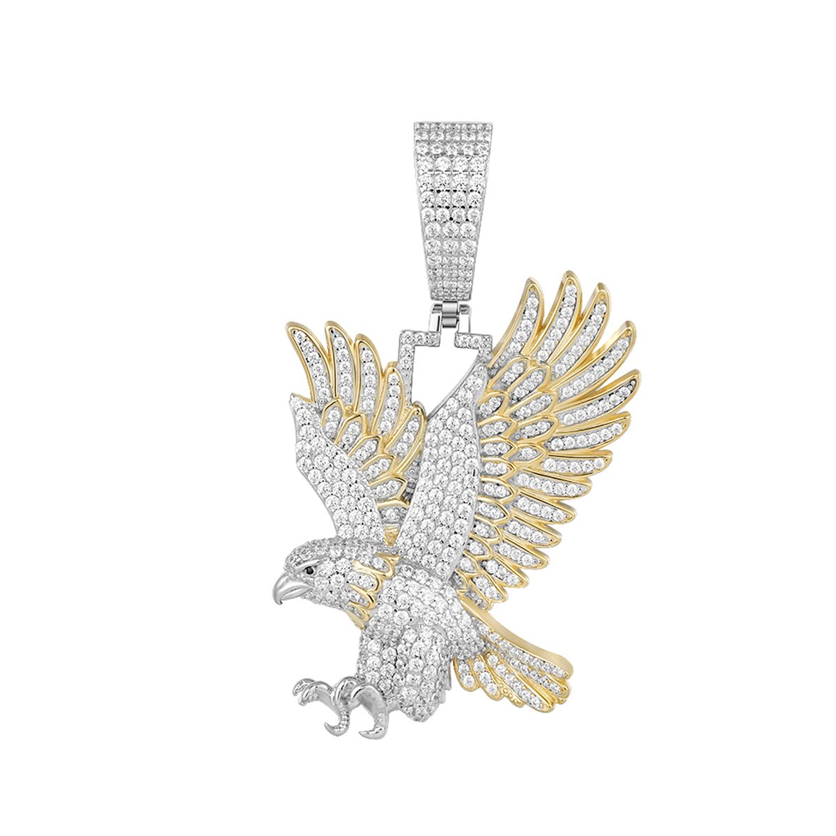 Juwelier Zwartevalk - Zilveren (gerhodineerd) adelaar hanger met zirkonia - 24.414