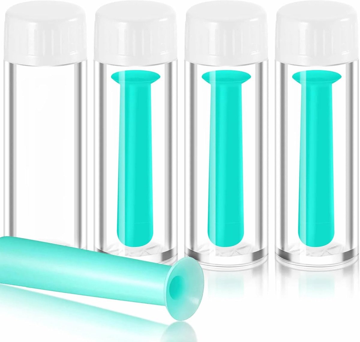 Siliconen Contactlenzenverwijderaar - Groen - Voor Thuisgebruik en Reizen - 4 Stuks