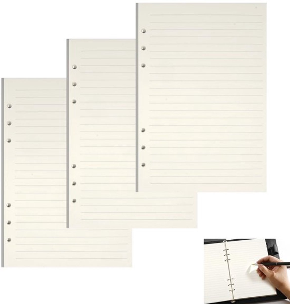 Dailygoods - Dailygoody A5 navulpapier - gelinieerd papier - duurzaam en stevig