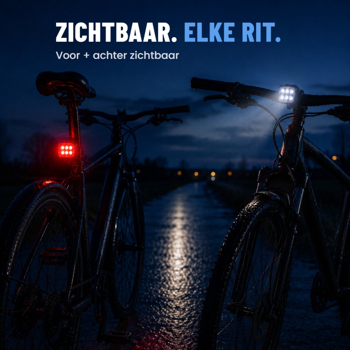 Disciplined SE Fietslampjes LED DRIVE - Fietslamp Set Voorlicht & Achterlicht - Fietsverlichting USB-C Oplaadbaar - IP65 Waterdicht thumbnail 6