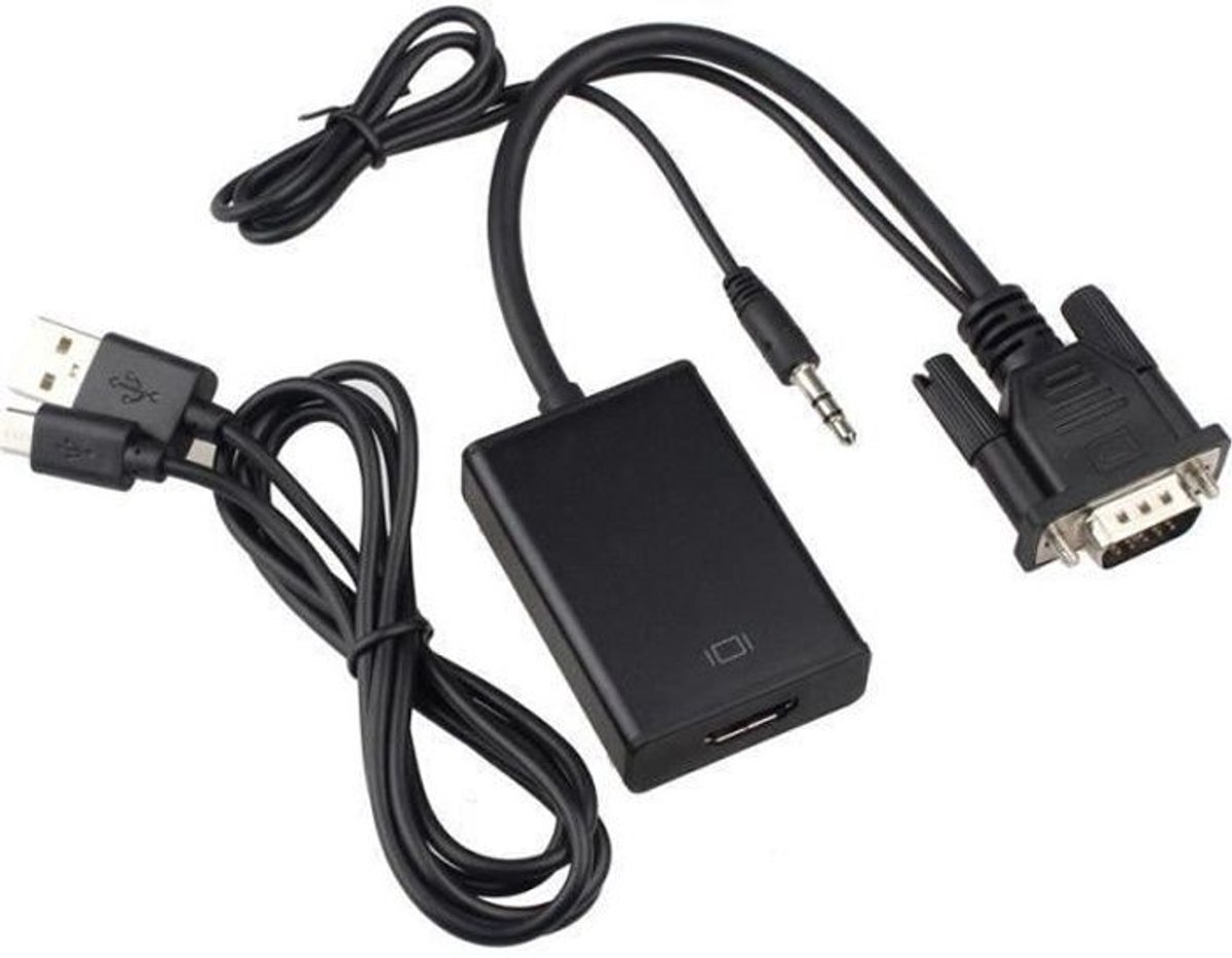 Video-omzetter - C0930 - VGA naar HDMI - 1080p - 3,5 mm audio-aansluiting - Plug and Play
