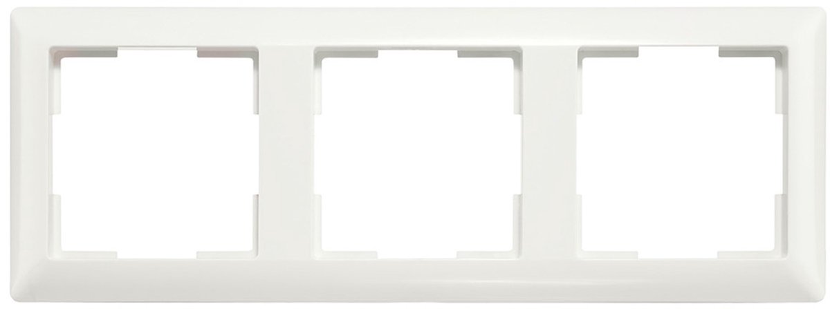 ION Industries - Afdekraam - J1 - 3-voudig - verticaal/horizontaal - 224 x 80 x 11 mm - Alpin Wit