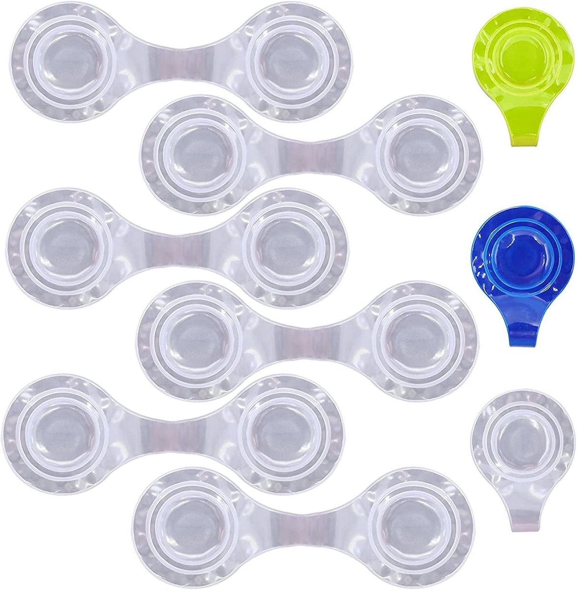 Reflectoren voor Maximale Zichtbaarheid – 6 Stuks Magnetische Reflectoren voor Rugzak, Kleding en Kinderwagen, Reflecterende Clips en Hangers in Wit
