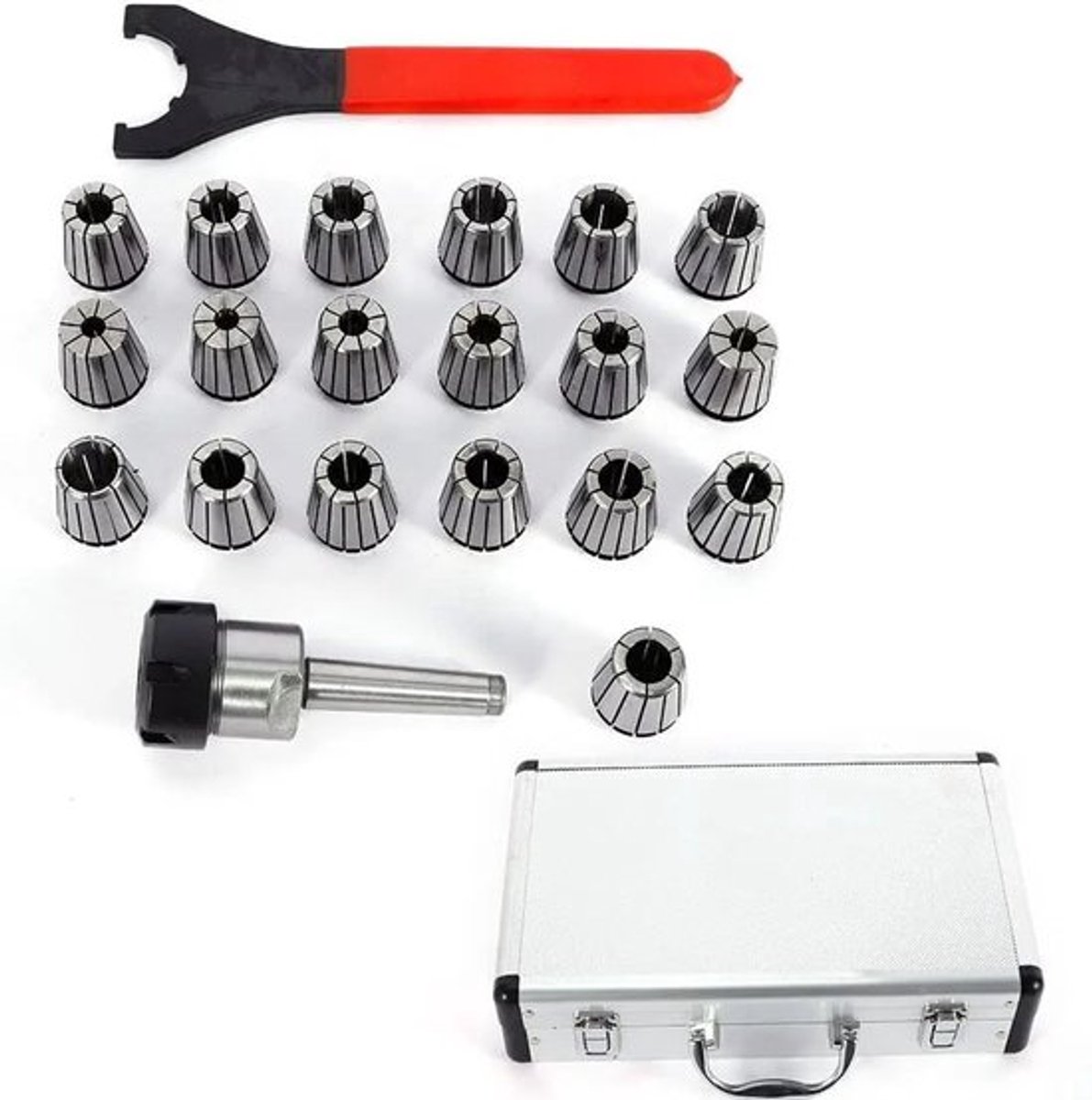 Veerspantangen Set MT2 - 19 Stuks 2-20 mm - CNC Frees Hulpstuk - Metaalbewerking Gereedschap