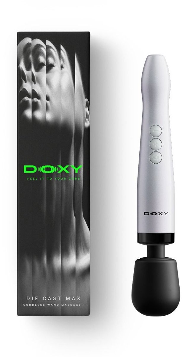 Doxy 2.0 - Die Cast Max Cordless - Metal - White - Doxy 2.0 Die Cast Draadloze Wand Massager