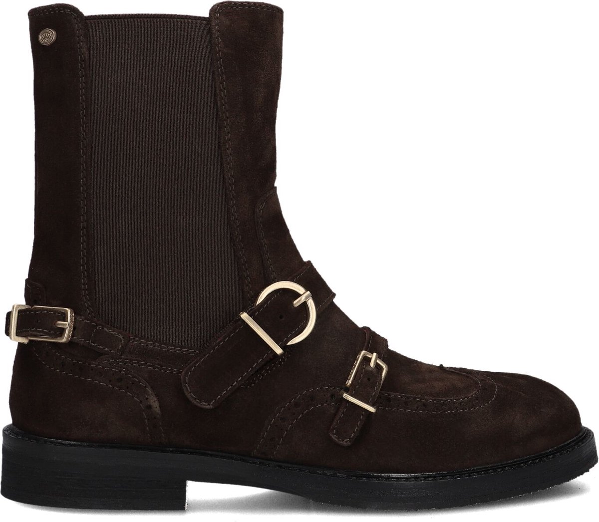 Fred De La Bretoniere - PARIS EDANE Ankle Boot Suede Dark Brown - Maat 36