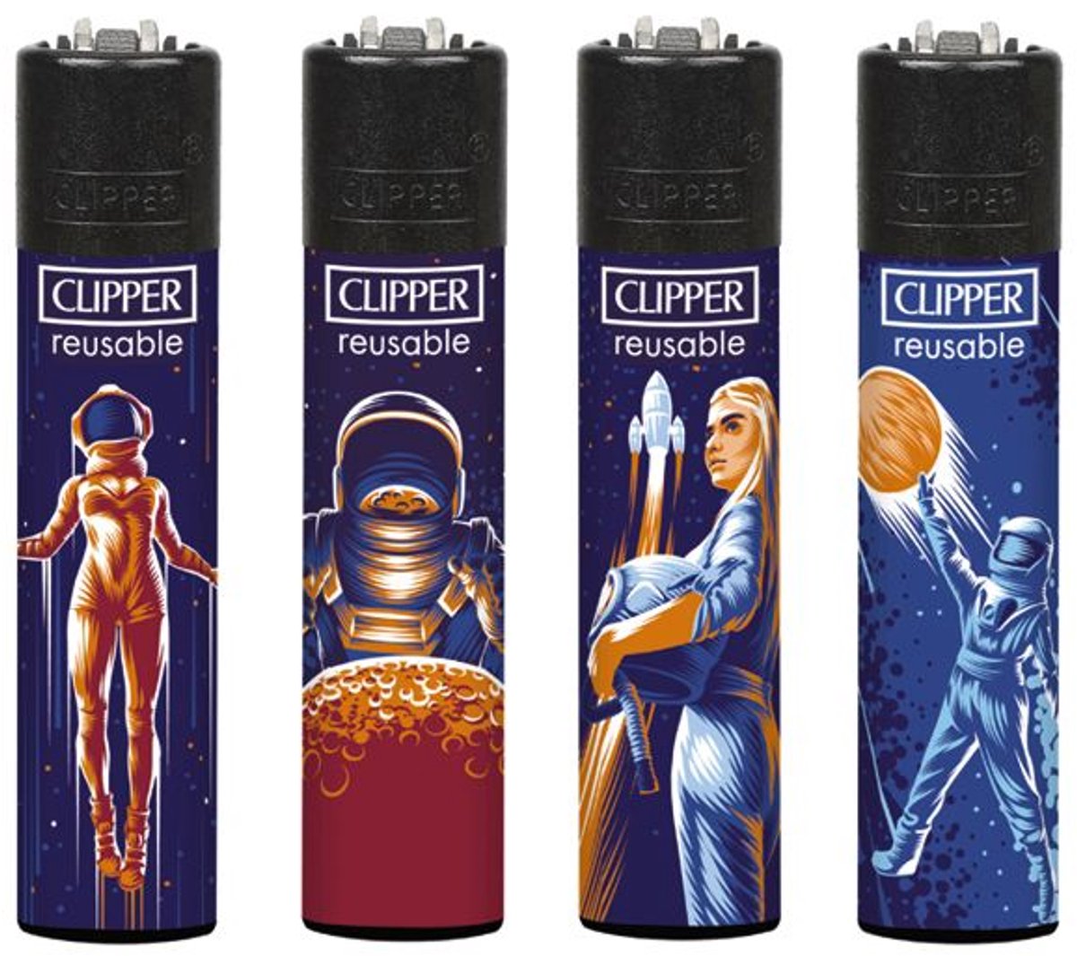 Clipper aansteker - Astronauten - CP11 (4 stuks)