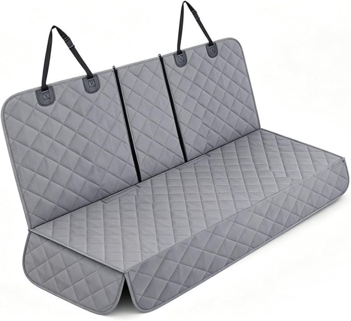 Levo® Hondendeken Auto Achterbank - Beschermhoes Waterdicht - Hondenkleed met kijkvenster - Grijs - 33cm x 25cm x 12cm