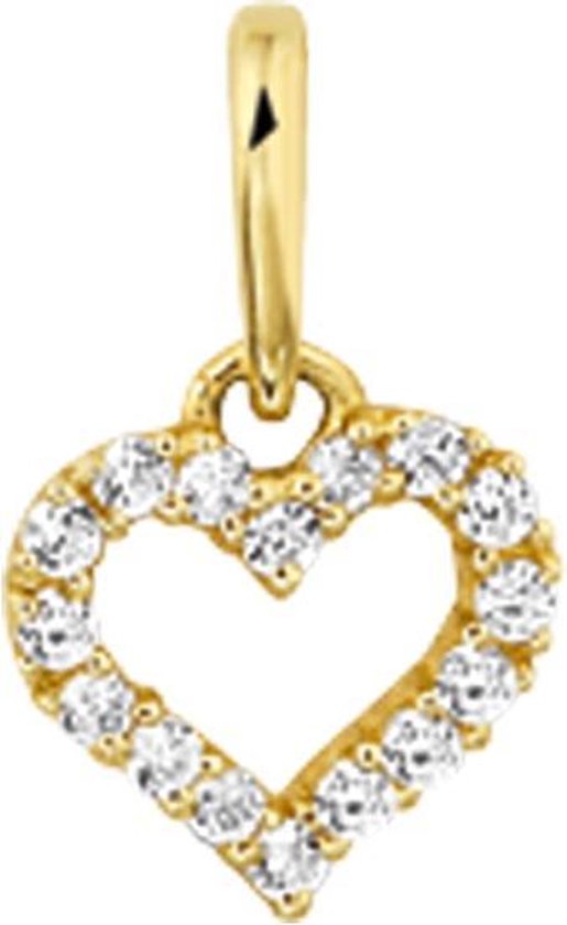 Marie Celeste Hanger Hart Zirkonia - Goud