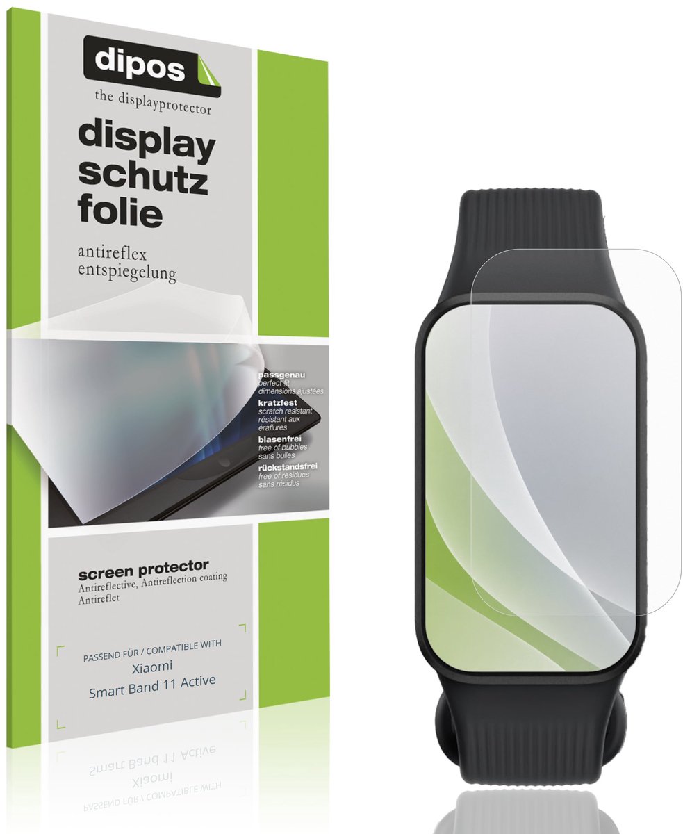 dipos – 6x Matte Beschermfolie geschikt voor Xiaomi Smart Band 11 Active | Krasbestendige & antireflecterende Screenprotector Ultra-Thin