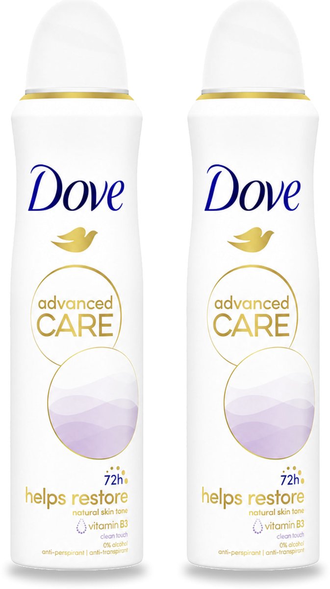 2 x Dove – Deodorant Spray – Clean Touch – 150 ml - Bulkverpakking - 2 stuks