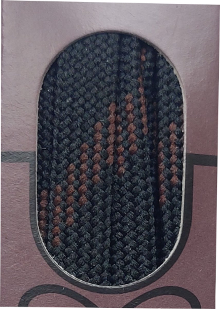 Bob Veter - Zwart/Bruin - Plat - Lengte 180 cm - Breedte 9 mm - Bergschoen - Wandelschoen - Schoenveter