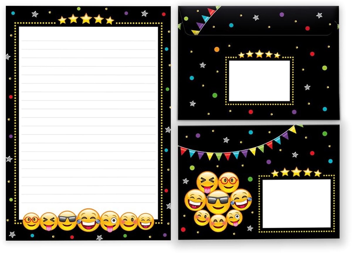 Elzusha - Briefpapier Set met Enveloppen voor Kinderen - A5, 25 Bladen + 15 Enveloppen