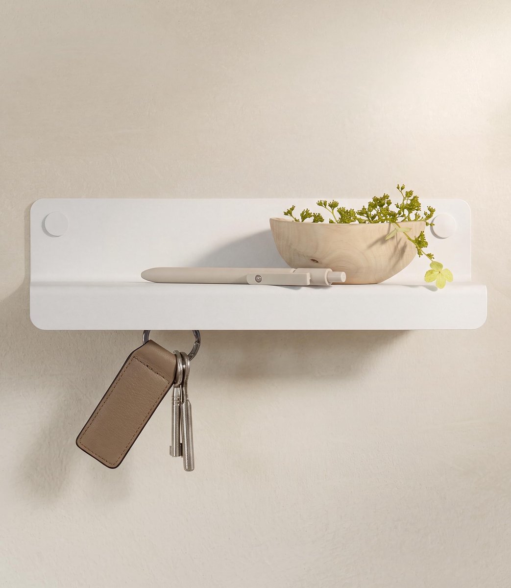 Elzusha - Minimalistische Sleutelhouder 'Holmsen' met Metalen Plank