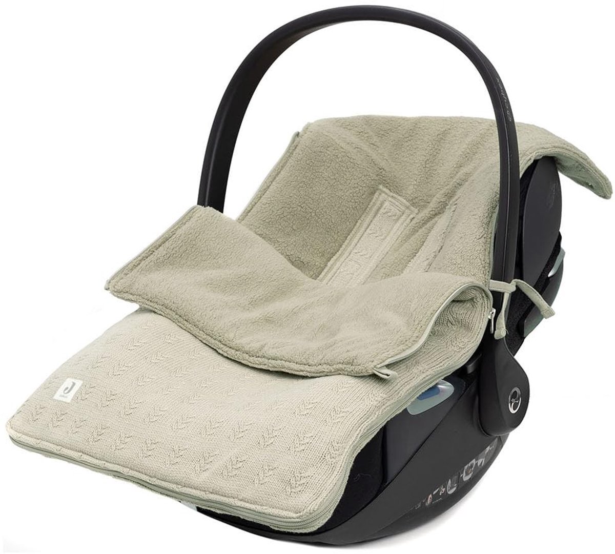 Elzusha - Voetenzak voor Baby Autostoel en Kinderwagen, Gebreide Groene Stof