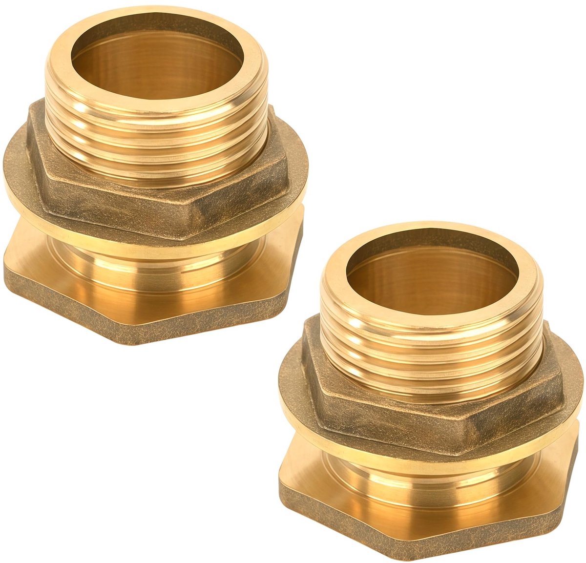Elzusha - Verbindingsadapter van Messing voor Watertanks (2 Stuks)