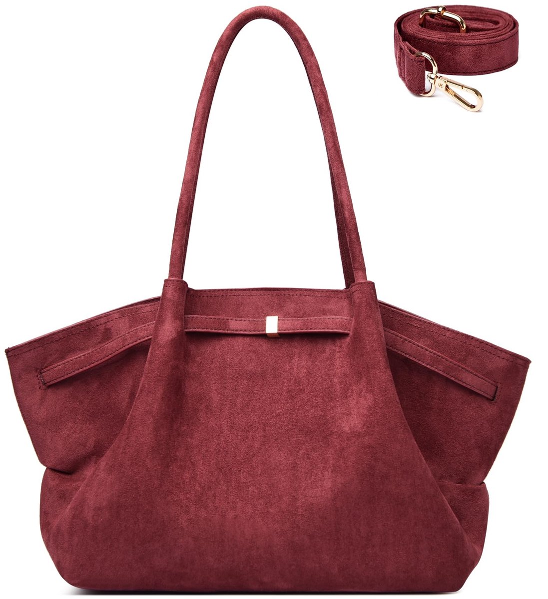 Elzusha - Grote Vrouwen Tas - 3-in-1 Neopreen Schoudertas - Rood
