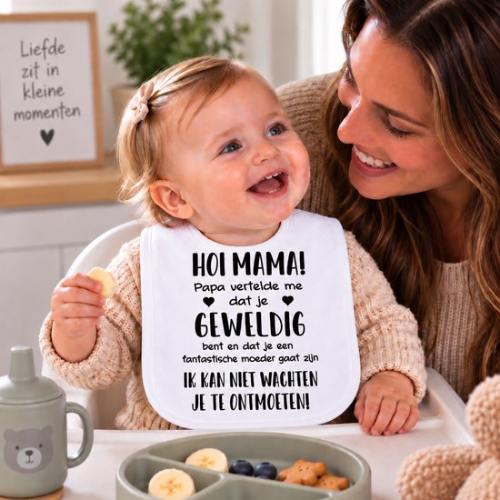 Baby slabbetje cadeau tekst mama zwangerschap bekendmaking aankondiging voor de liefste aanstaande geboorte gaat worden jullie worden zwangerschapsaankondiging je wordt moeder eerste moederdag