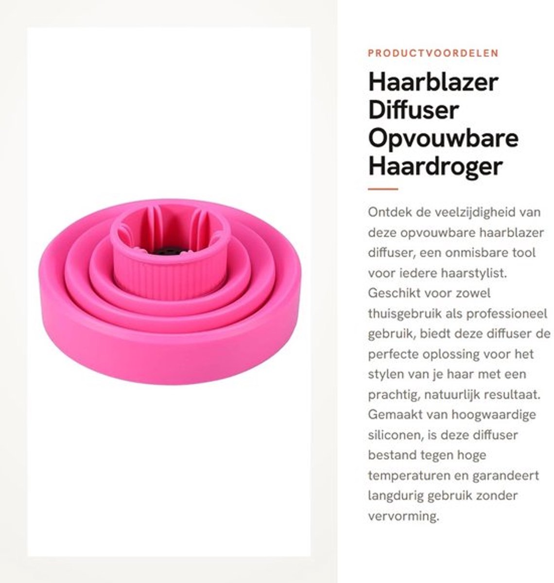 Dailygoody - Haarblazer Diffuser - Opvouwbare Haardroger Accessoire