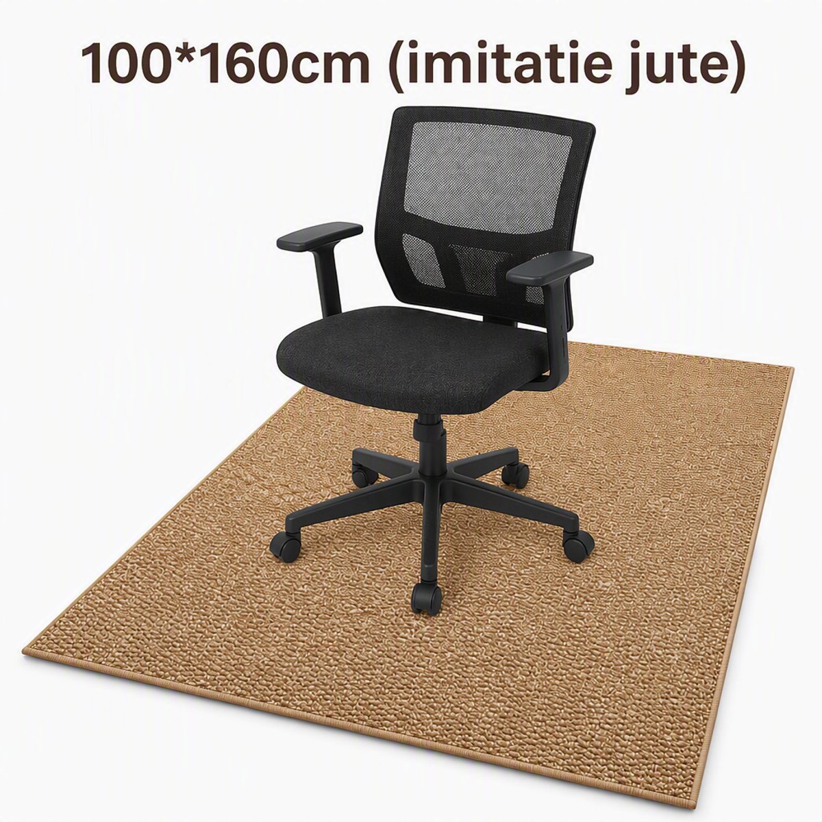 TEKROA® Vloerbeschermers - 100x160cm - Bureaustoelmat- Vloermat - Antislip - Gemakkelijk schoon te maken – Vloermat voor harde vloeren - bruin