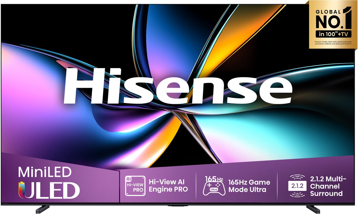 Hisense 100U7Q PRO - 100 inch - 4K MiniLED - 2025