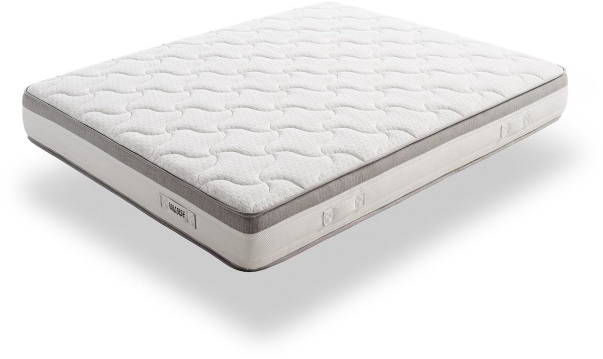 Matris Paradise pocketveringmatras met traagschuim 160x180 Hoogte 27cm +/-2. Matris Blanco