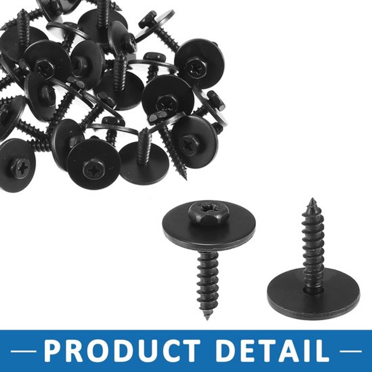 Dailygoods- Vergrendeling Zwart - Schroef - Bumper - Dak - Metaal - Set van 30