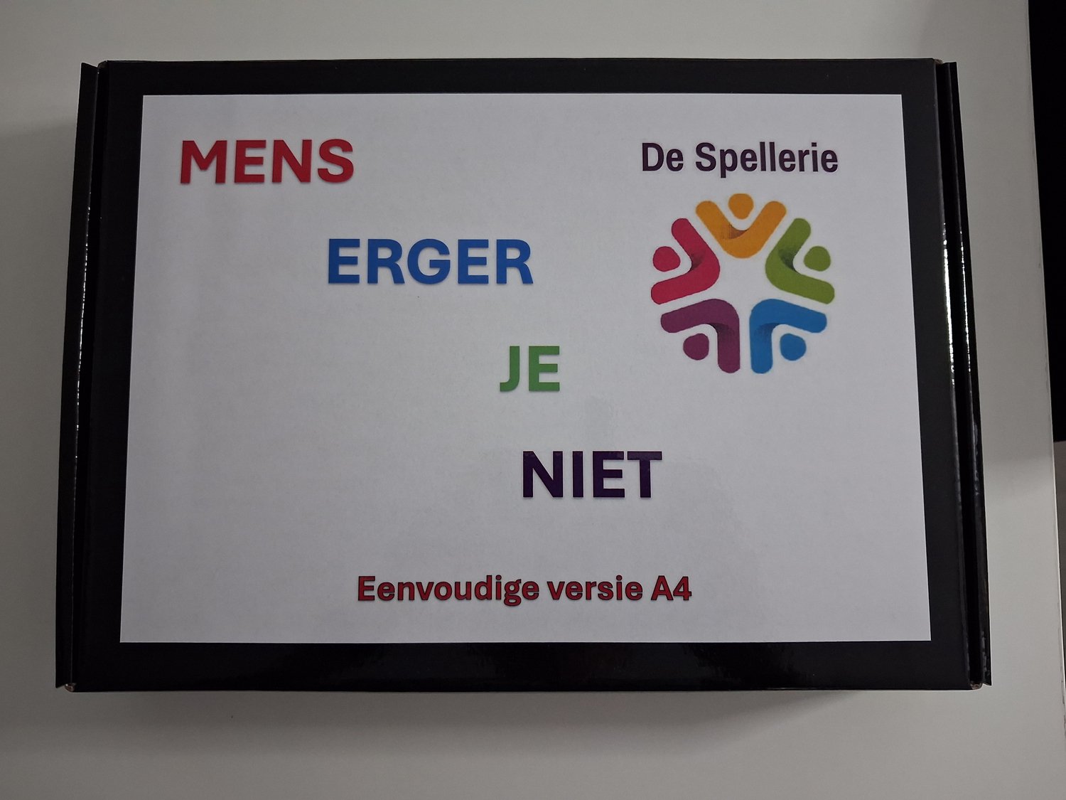 De Spellerie MensErgerJeNiet A4 Eenvoudig Niet Magnetisch dementie spel reminiscentie geheugen