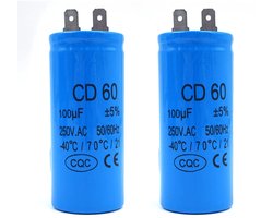 Motor Start Capacitor 100uF - 50x100mm Circulair - Hoogwaardige isolatie - Eenvoudige installatie - ShopVlot