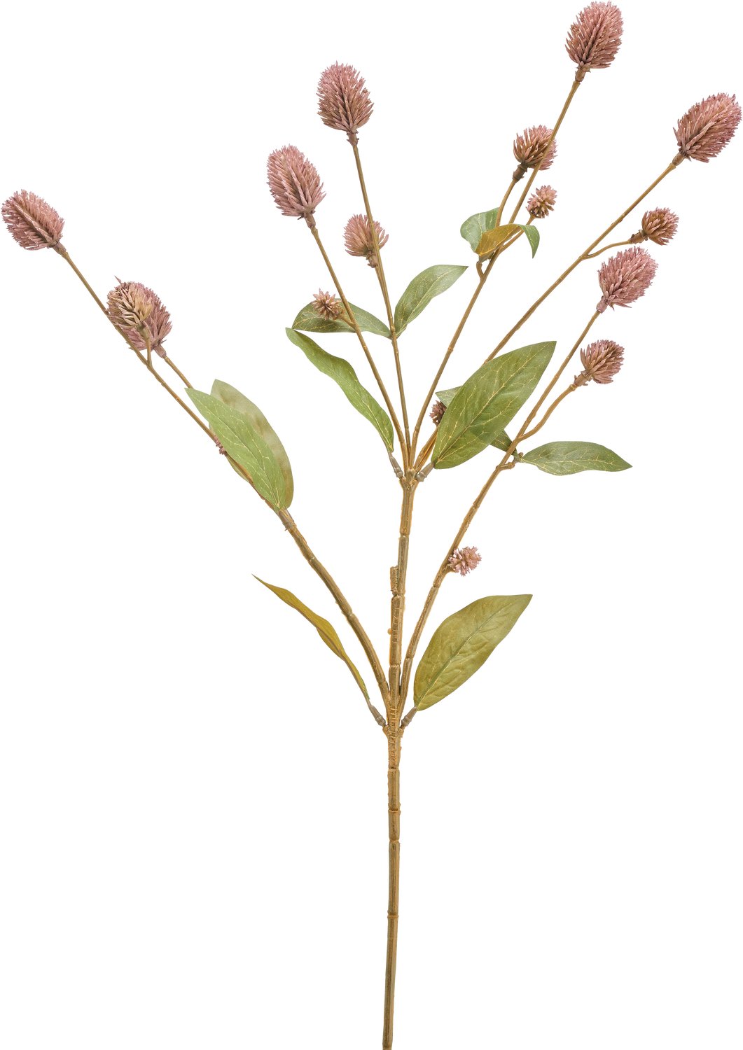 Easyplants | Kunstbloem Globosa 69 cm mauve | Zijde | Nepbloemen | mauve | Onderhoudsvrij | Kant-en-klaar