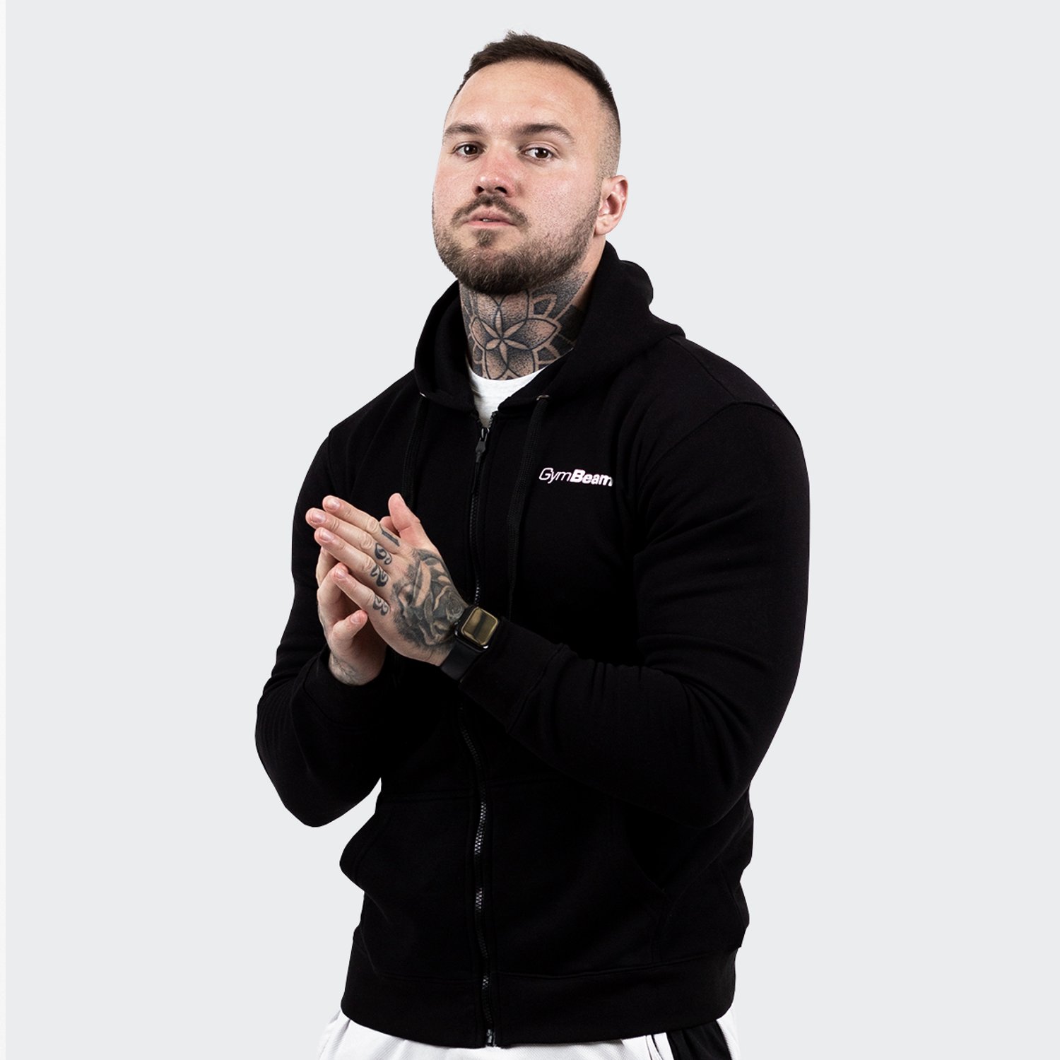 GymBeam Ritssluiting Hoodie Zwart S