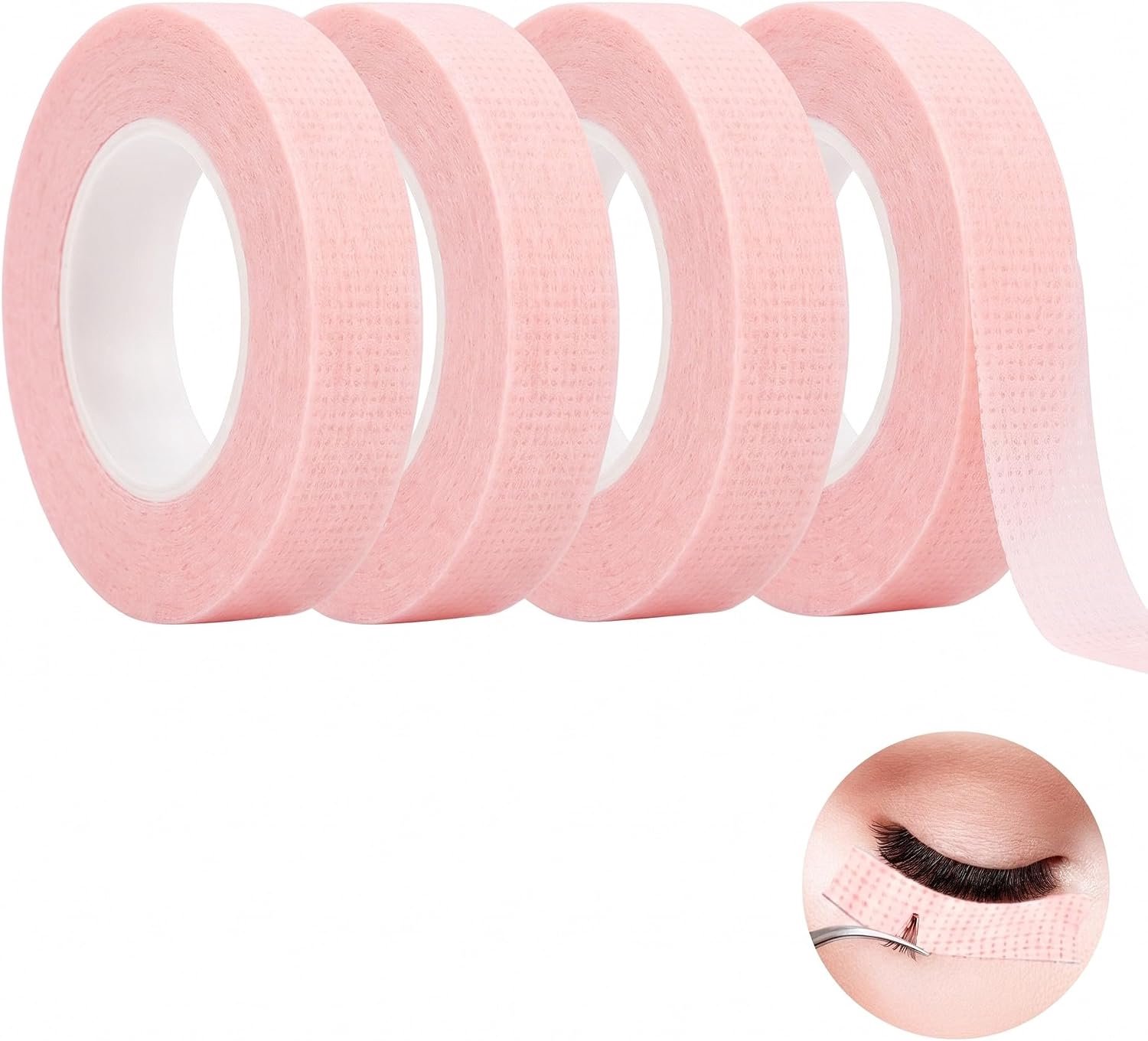 Microporiën-plakband 1,25 × 4,5 m - Roze - Huidvriendelijk - Ideaal voor wimperstyling - ShopVlot