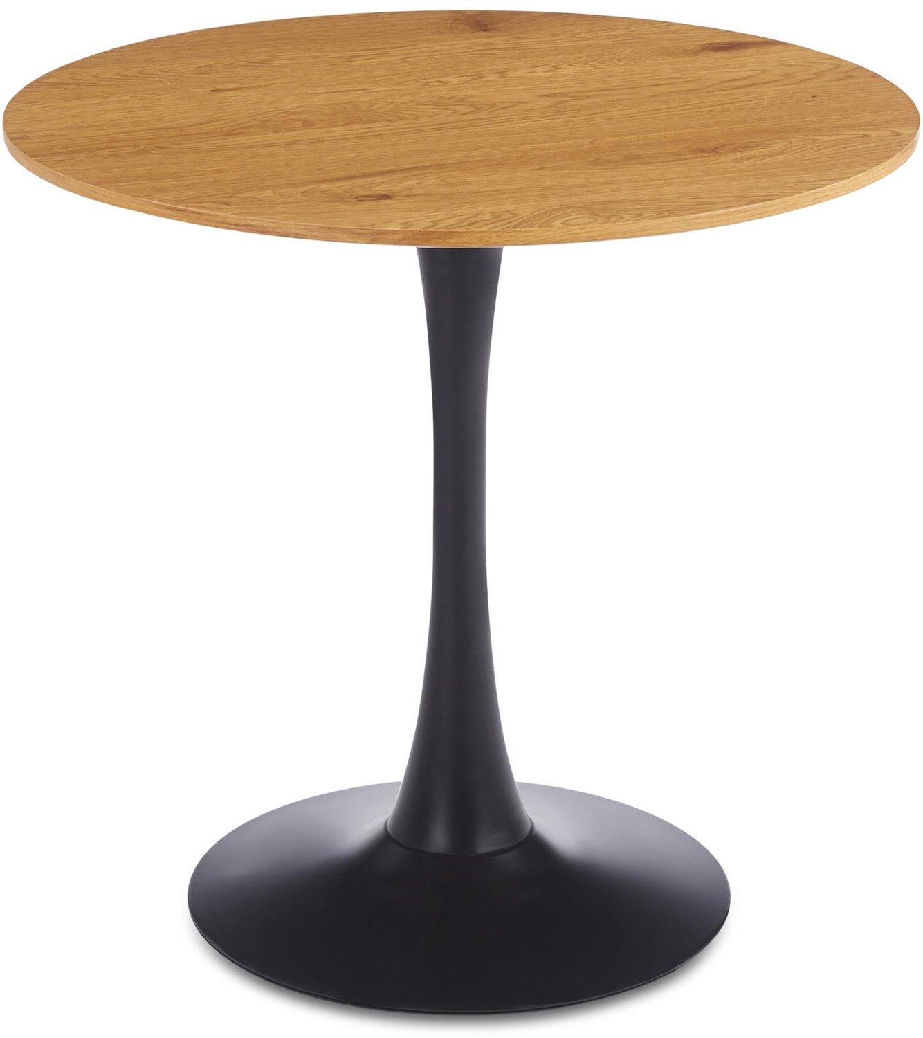 Eettafel LOIRE, rond, 80 cm, met tafelblad van MDF - eikenlook